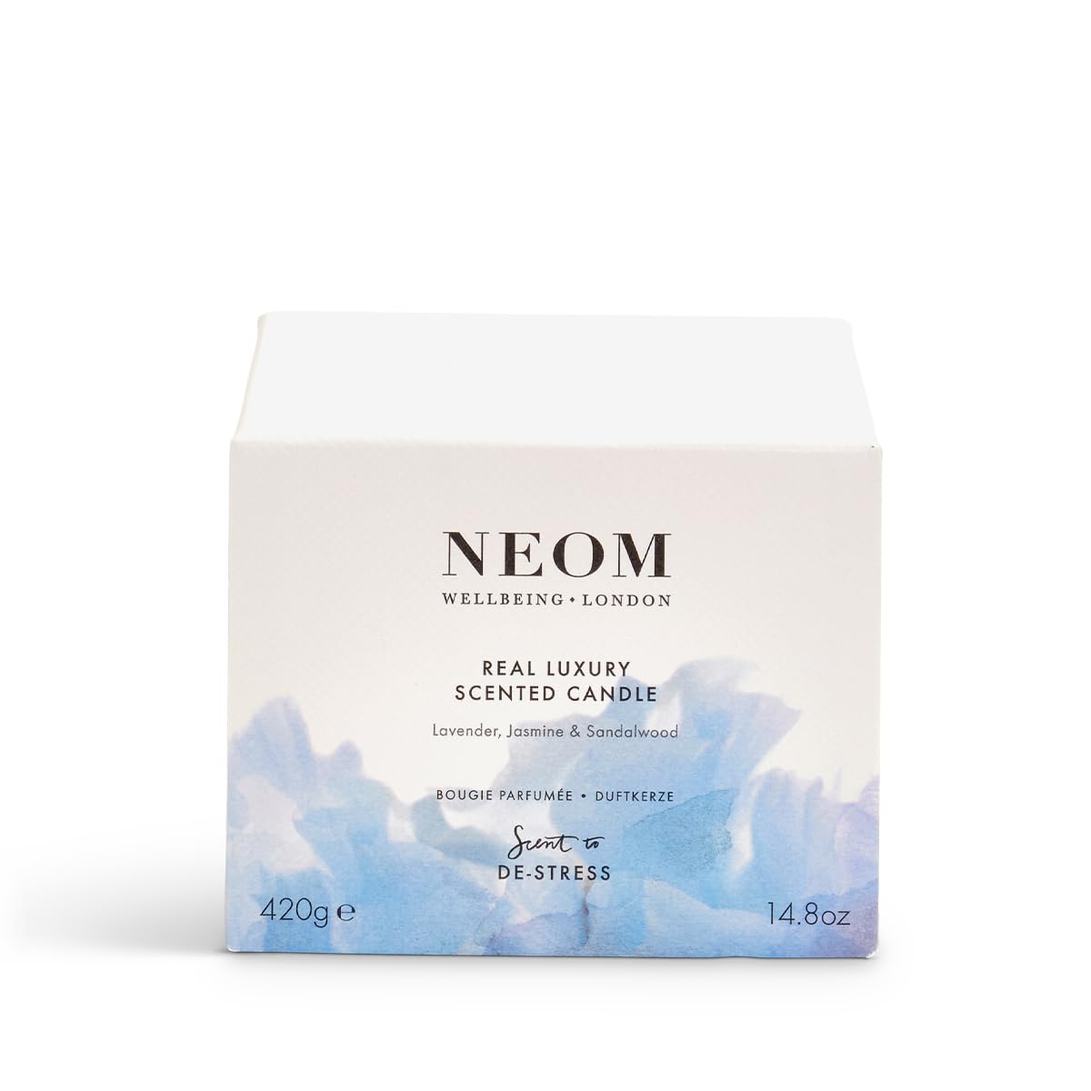 NEOM 3 Wick Candle – Lavender, Jasmine & Sandalwood | Luxury Aromatherapy & De-Stress Scent
