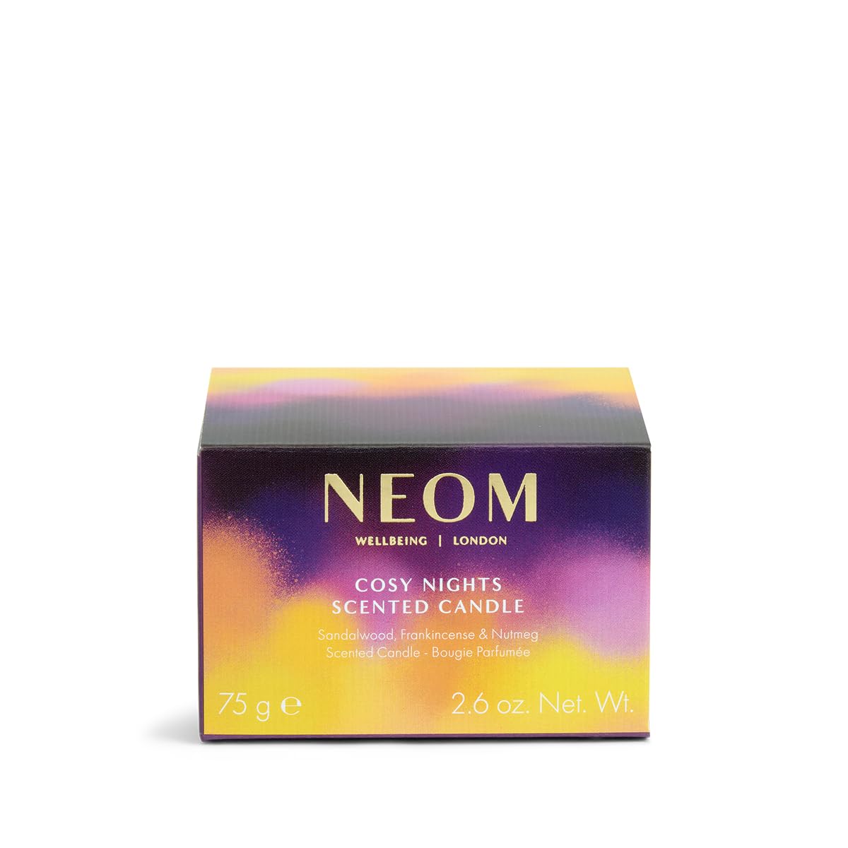 NEOM Cosy Nights Candle Travel Size – Sandalwood, Frankincense & Nutmeg | 100% Natural Wax & Fragrances | Relaxing