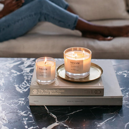 NEOM Feel Refreshed 3 Wick Candle - Lemon & Basil | Essential Oil Aromatherapy