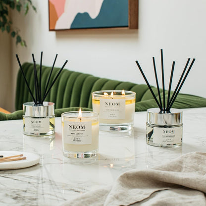 NEOM Feel Refreshed 3 Wick Candle - Lemon & Basil | Essential Oil Aromatherapy