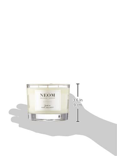 NEOM Happiness 3-Wick Scented Candle | Neroli, Mimosa & Lemon – Essential Oil Aromatherapy