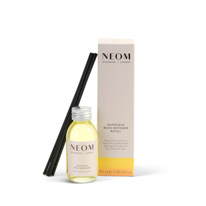 NEOM Happiness Reed Diffuser Refill 100ml – Neroli, Mimosa & Lemon | 12 Weeks | 100% Natural