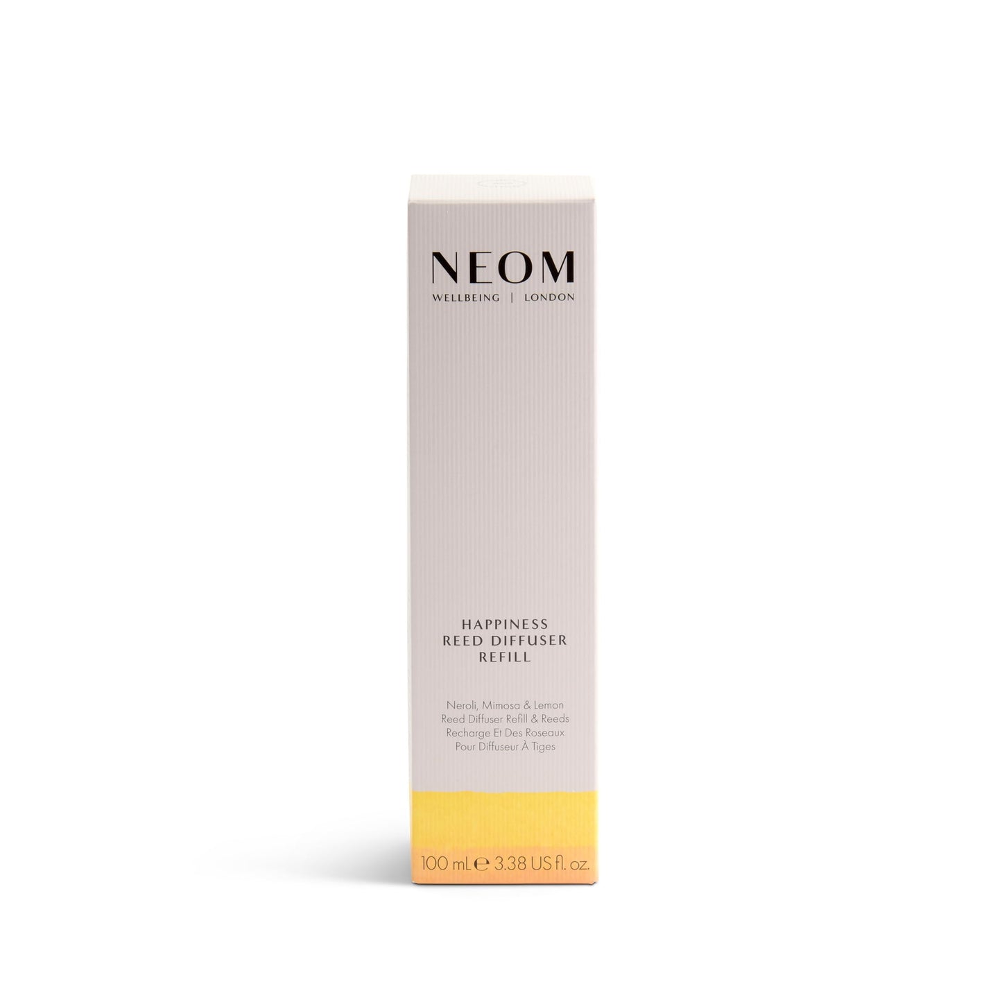 NEOM Happiness Reed Diffuser Refill 100ml – Neroli, Mimosa & Lemon | 12 Weeks | 100% Natural