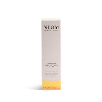 NEOM Happiness Reed Diffuser Refill 100ml – Neroli, Mimosa & Lemon | 12 Weeks | 100% Natural