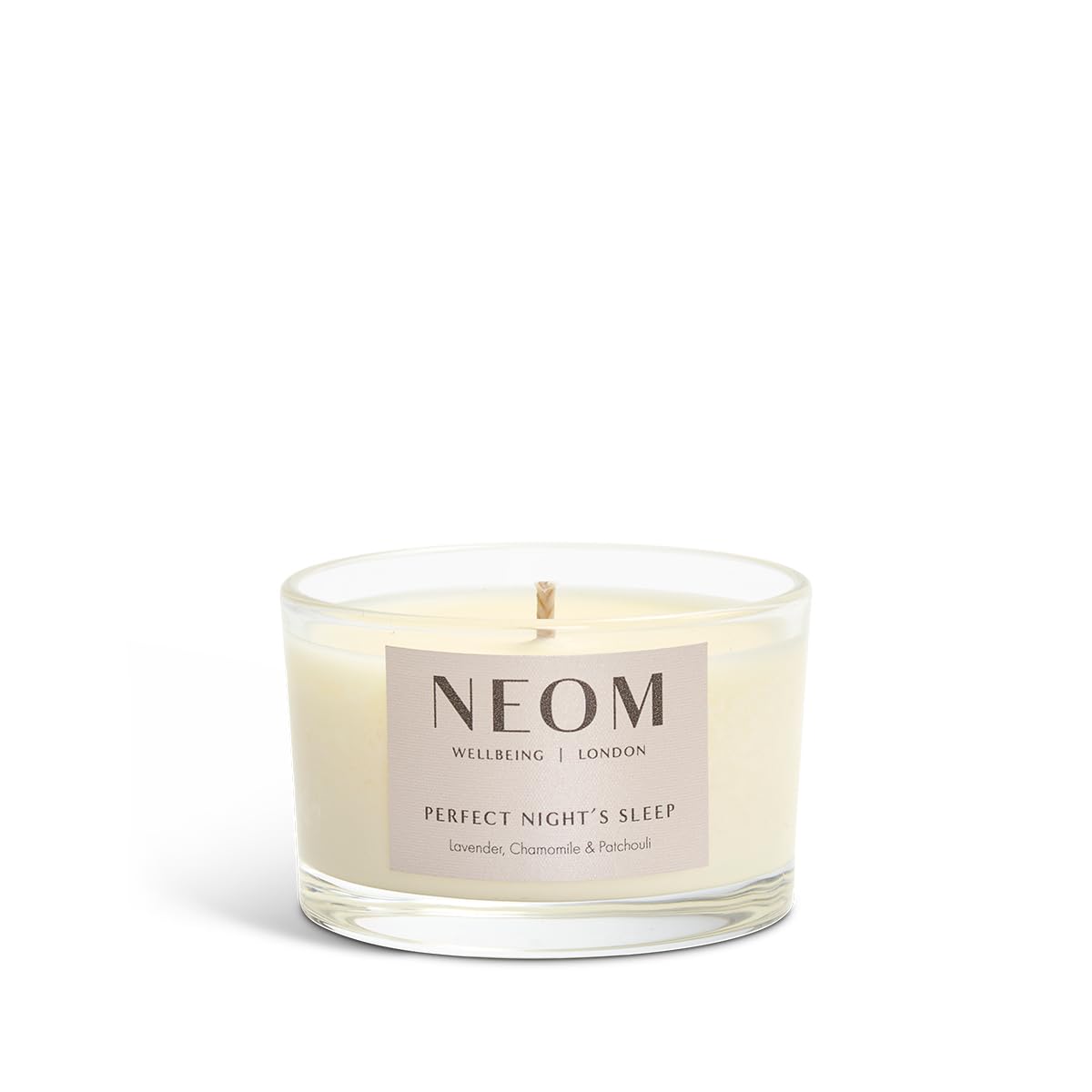 NEOM- Perfect Night's Sleep Scented Candle, Travel Size | Lavender & Jasmine | Essential Oil Aromatherapy Candle | Scent to Sleep