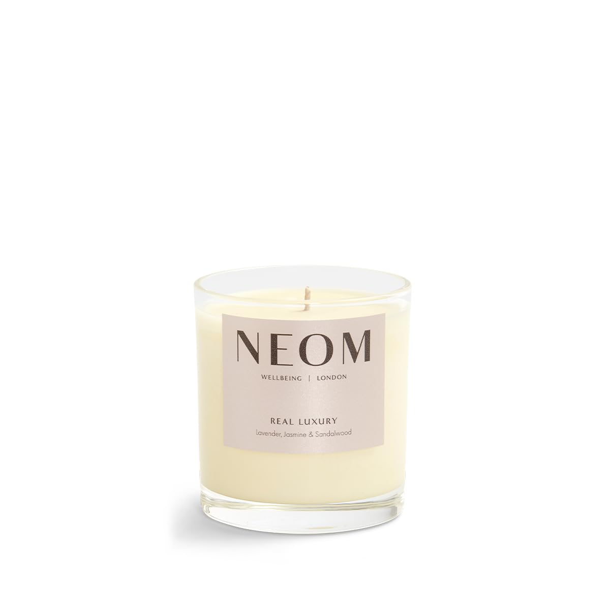 NEOM Real Luxury 1 Wick Candle – Lavender & Rosewood | Scent to De-Stress