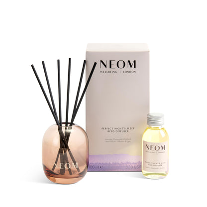 NEOM Perfect Night's Sleep Reed Diffuser 100ml – Lavender, Chamomile & Patchouli | 100% Natural Fragrances