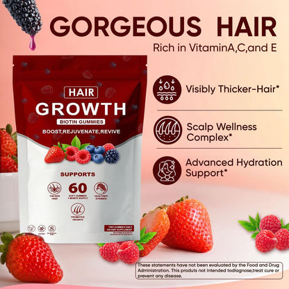 Neonomicon Lumin Hair Growth Gummies – Biotin, Vitamin C & E, Rosemary, Saw Palmetto | 60 Gummies