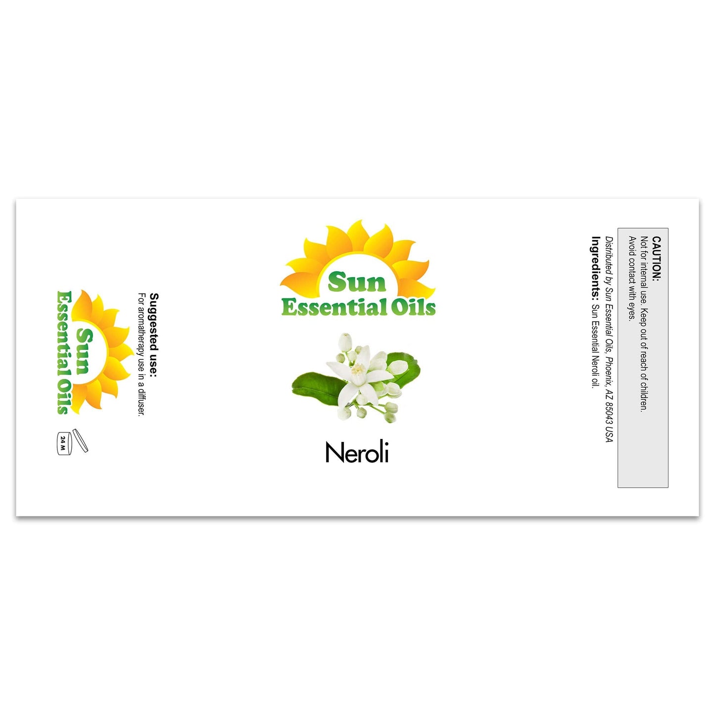 Sun Essential Oils Neroli Essential Oil 2 oz | Neroli Aromatherapy Oil