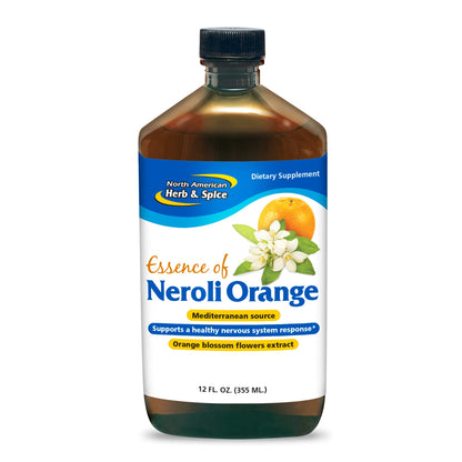 NORTH AMERICAN HERB & SPICE Essence of Neroli Orange - 12 fl. oz. | Supports Nervous System & Relaxation | Non-GMO | 12 Servings