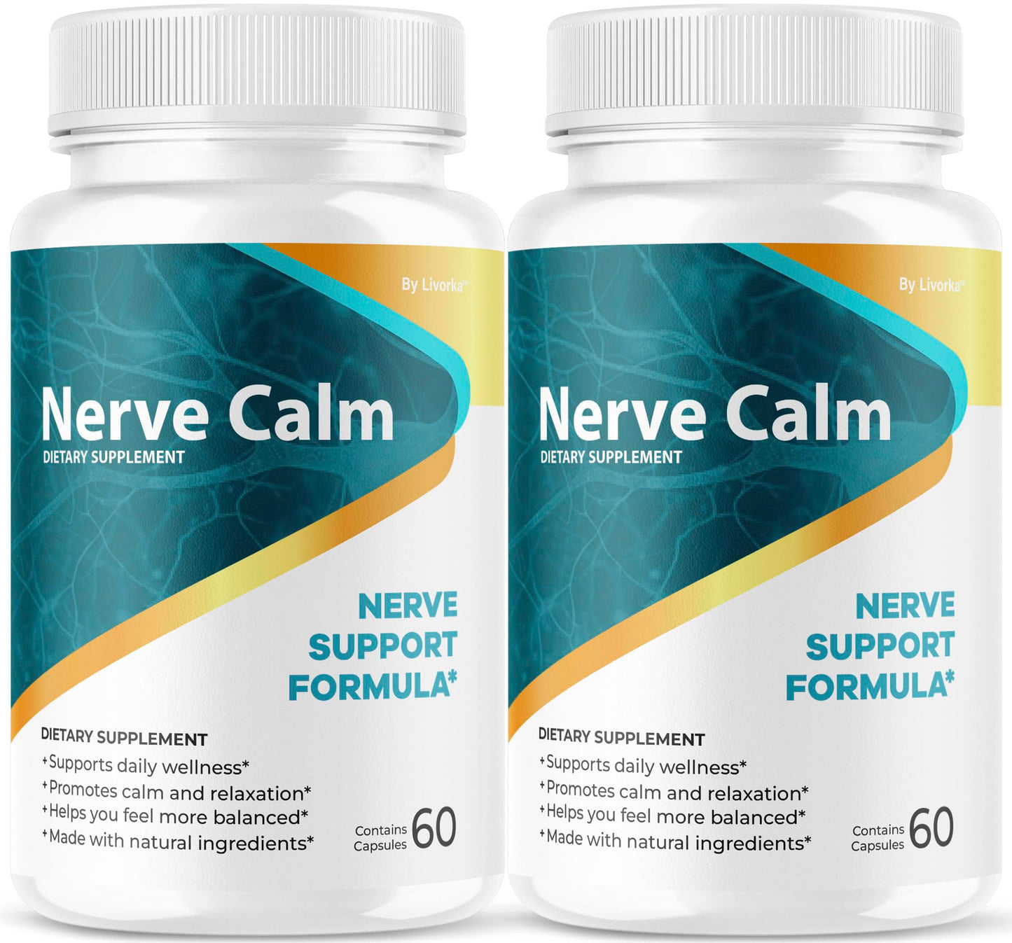 (2 Pack) Nerve Calm Capsules – Official NerveCalm Premium Formula, 60 Capsules