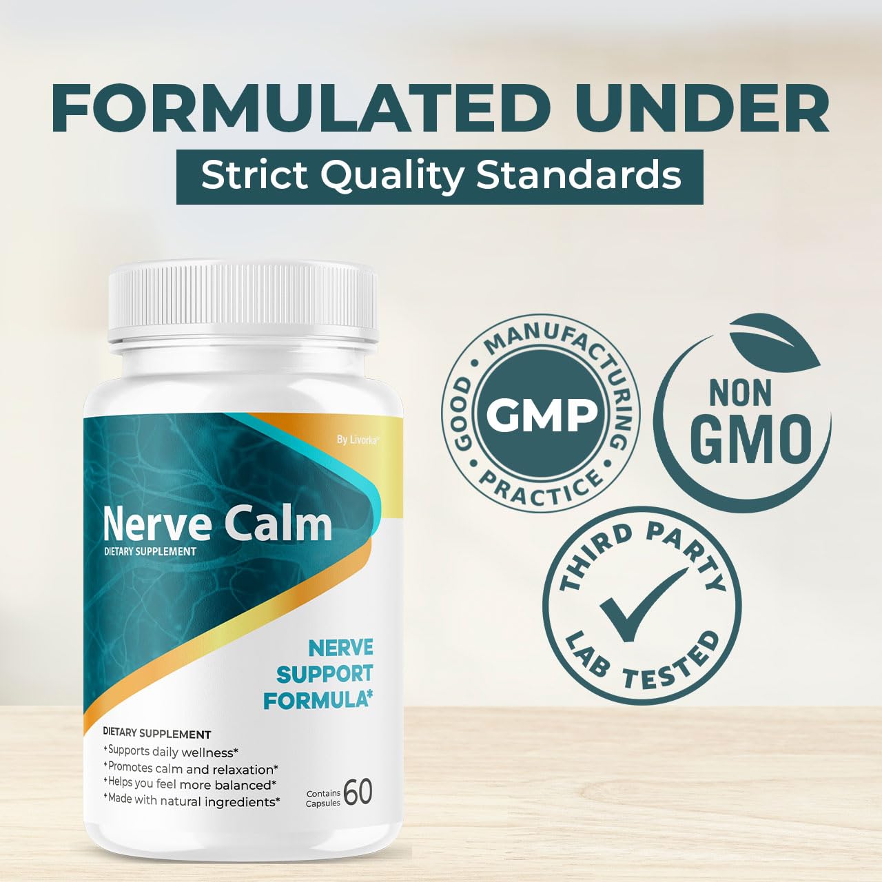(2 Pack) Nerve Calm Capsules – Official NerveCalm Premium Formula, 60 Capsules