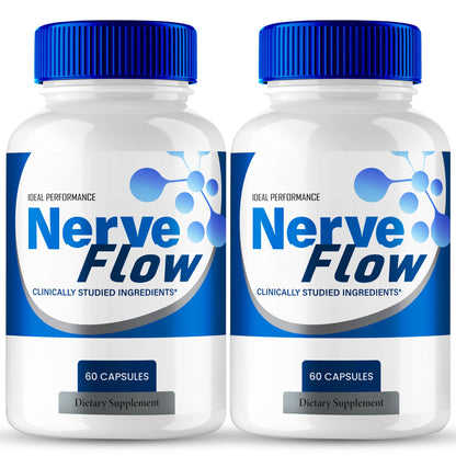 Nerve Flow for Neuropathy Capsules – Extra Strength Nerve Health Pills (2 Pack)