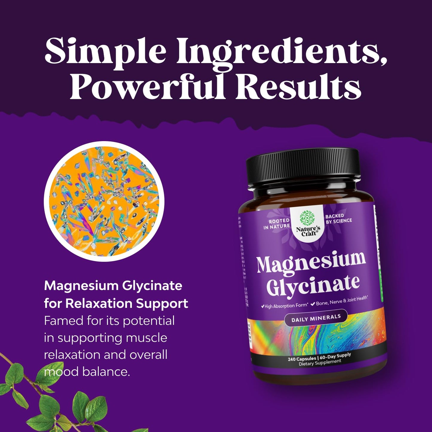 High Absorption Magnesium Glycinate 500mg Capsules | Sleep, Nerve & Muscle Support