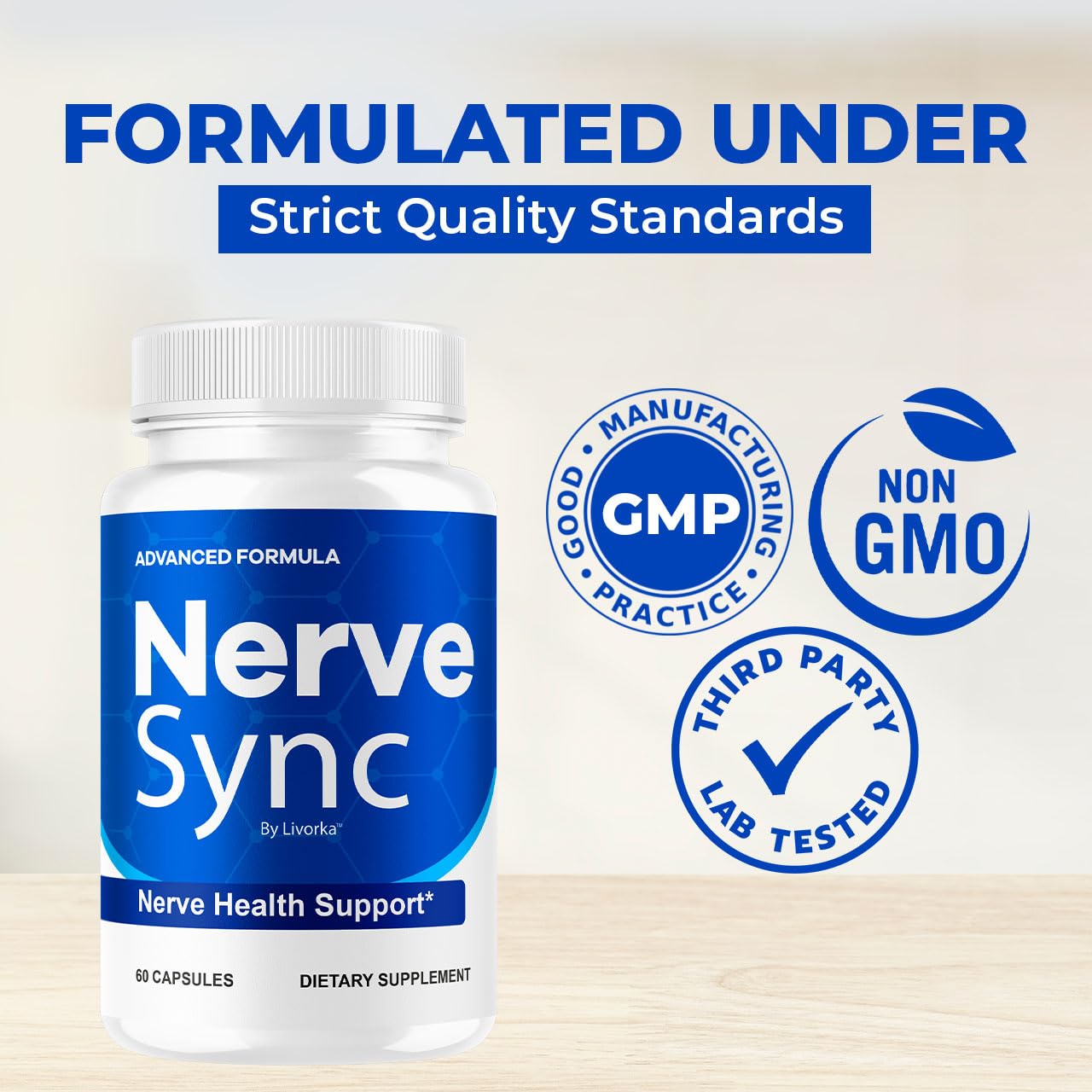 Nerve Sync Capsules | Official NerveSync Advanced Nerve Health Supplement - Maximum Strenght, 60 Capsules