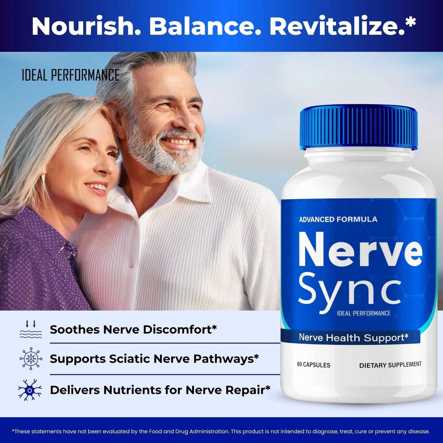 Nerve Sync Capsules – Official Nerve Sync Advanced Nerve Health Supplement Pills, Maximum Strength (3 Pack)