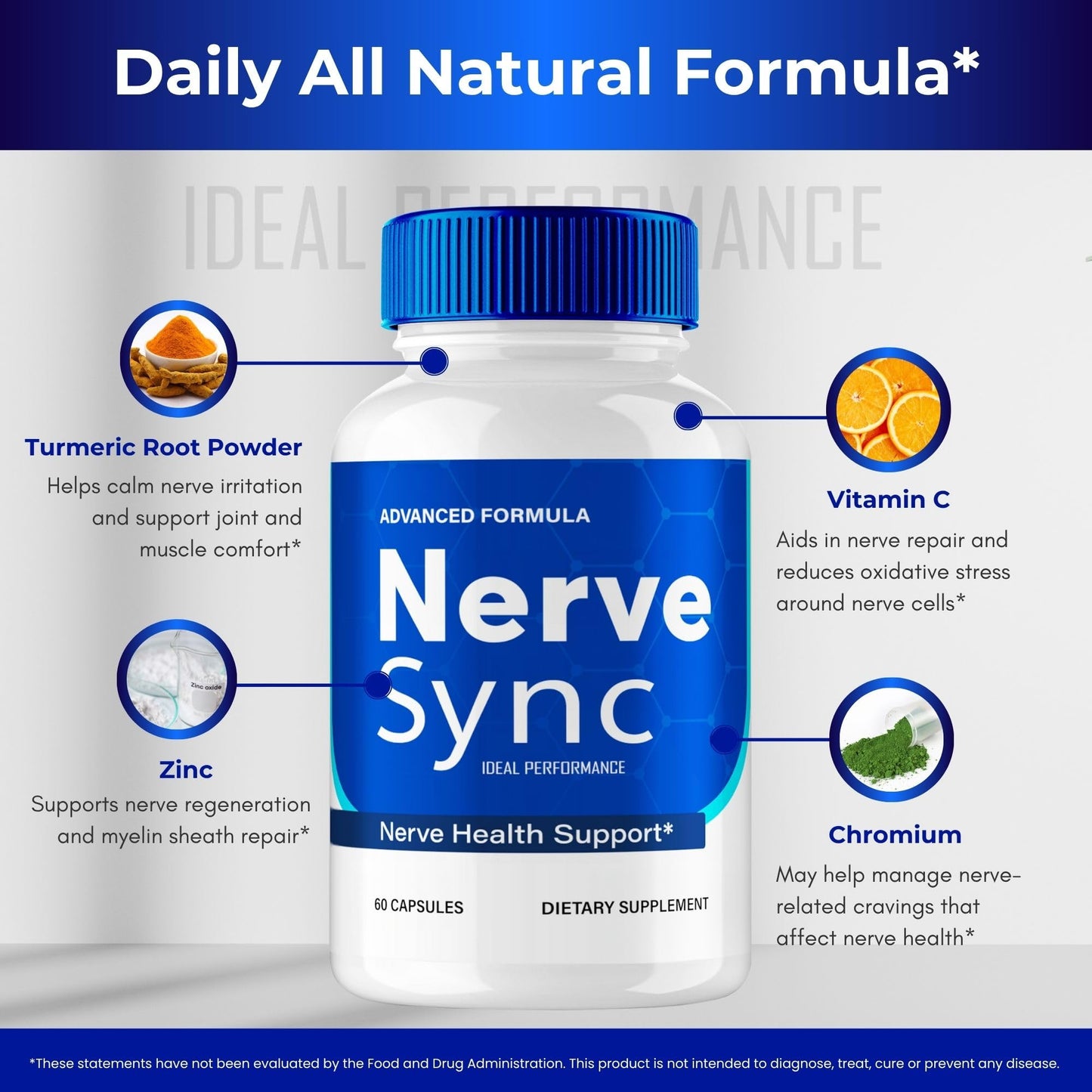 Nerve Sync Capsules – Official Nerve Sync Advanced Nerve Health Supplement Pills, Maximum Strength (3 Pack)
