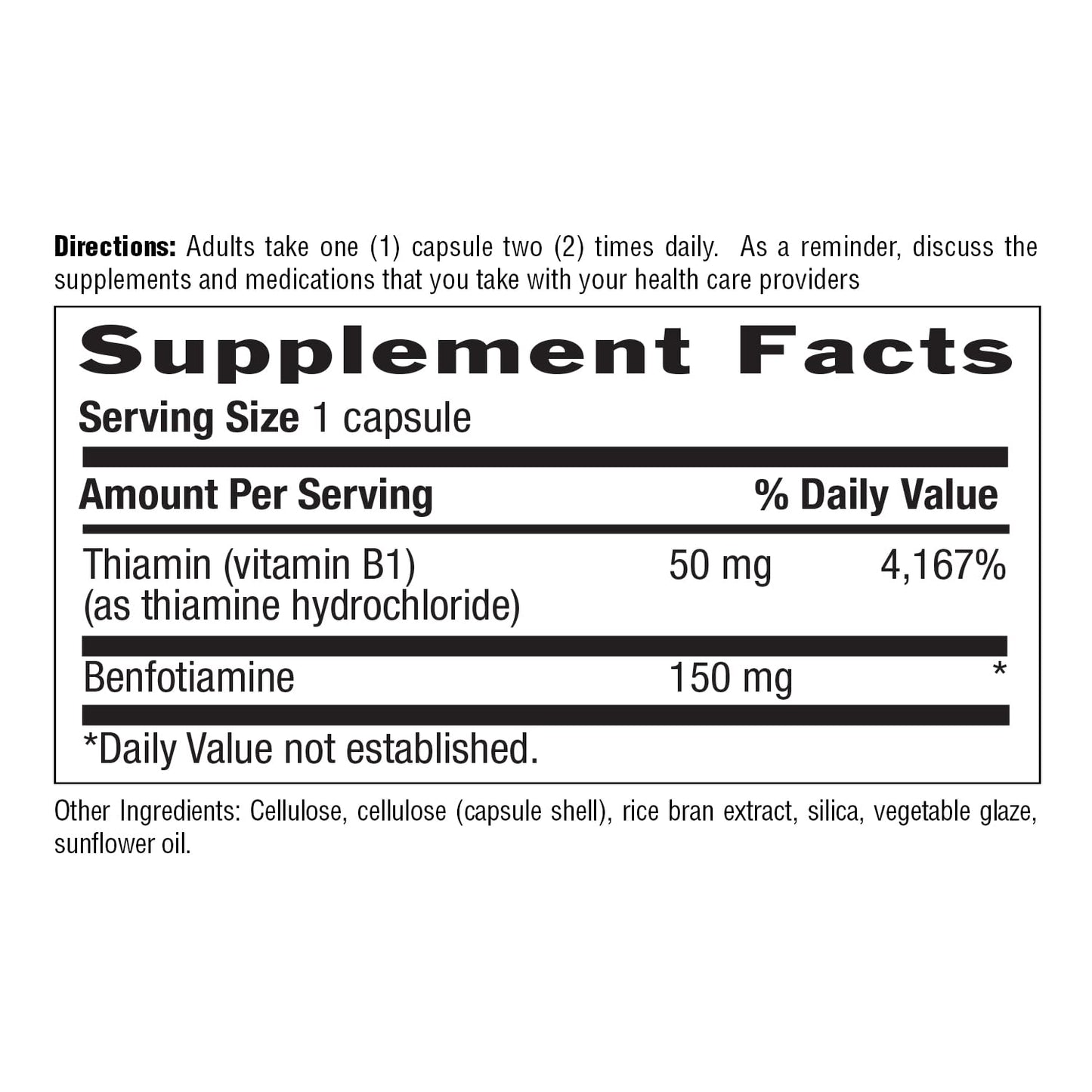 Country Life Benfotiamine with Thiamin – 150 mg, 60 Vegetarian Capsules | Gluten Free & Vegan