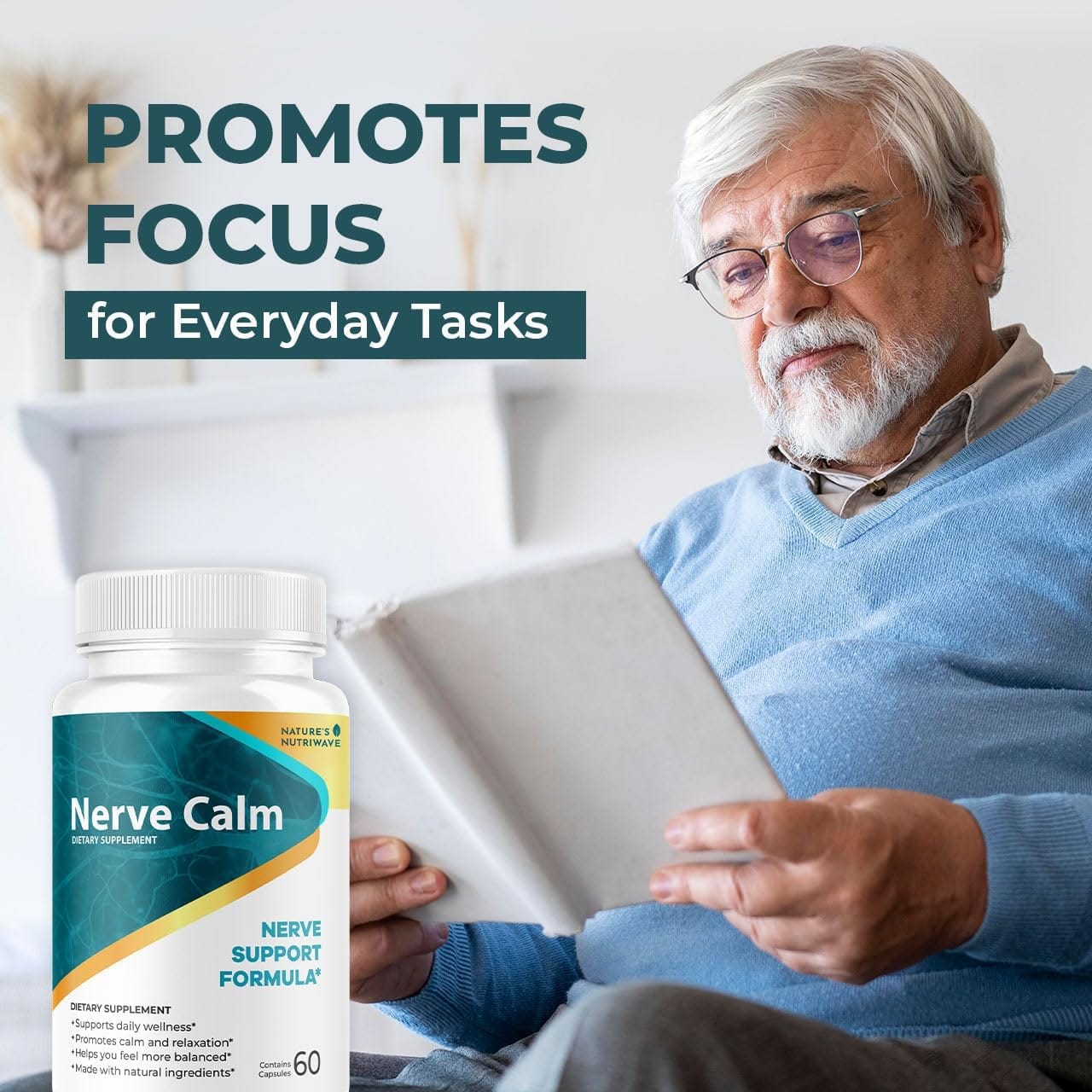 NerveCalm – Natural Calm Supplement | Vegan, Non-GMO, Made in USA