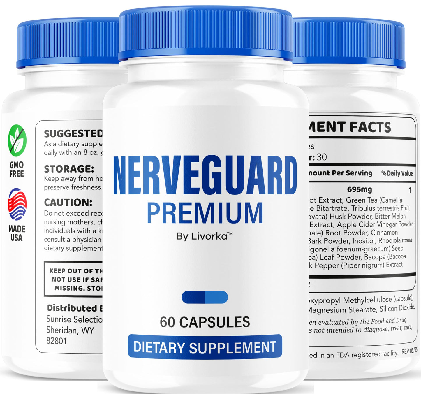 NerveGuard Premium Pills - All-Natural Nerve Support, 60 Capsules