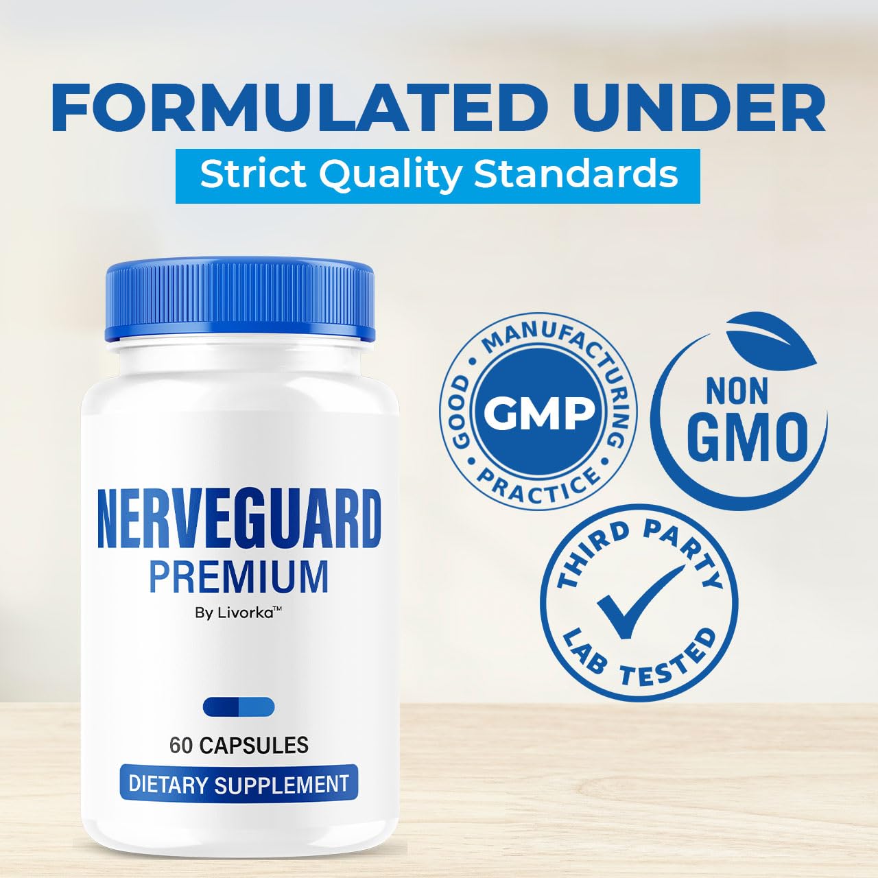 NerveGuard Premium Pills - All-Natural Nerve Support, 60 Capsules