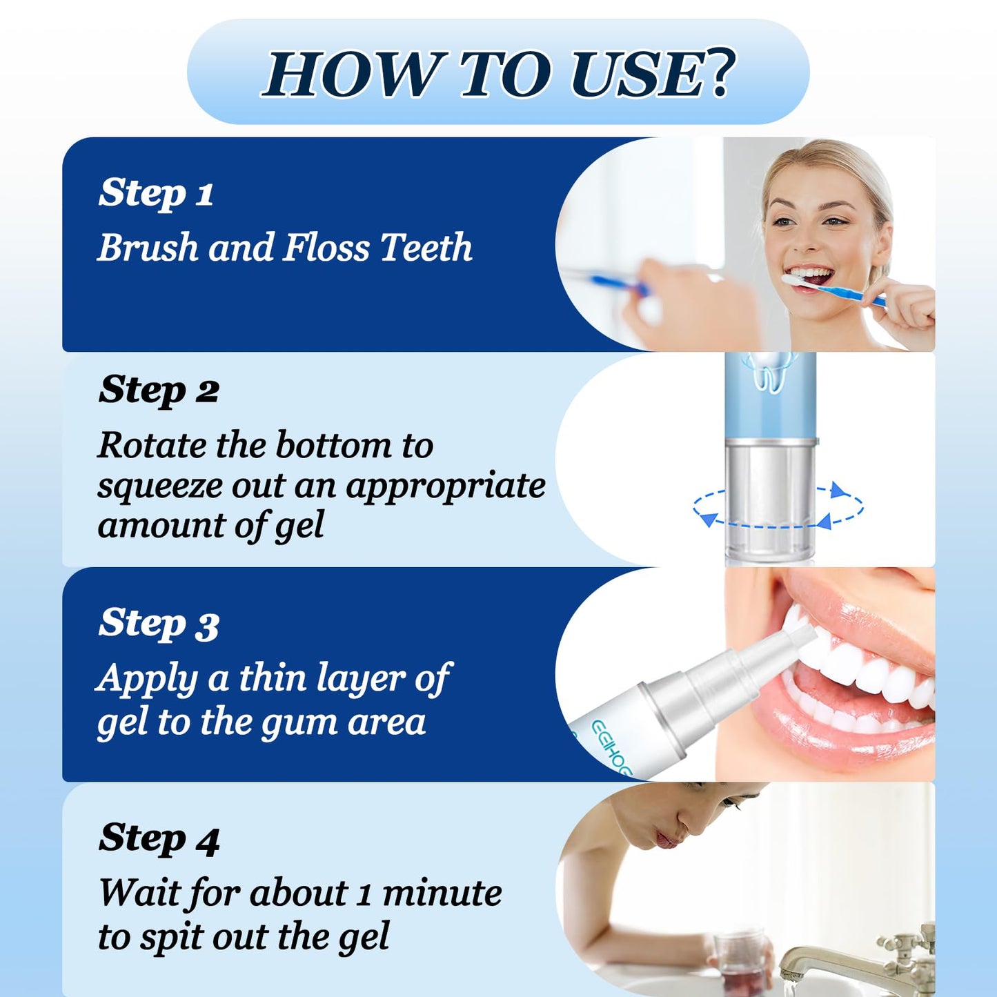 Neslemy Gum Shield Therapy Gel – Teeth Whitening Pen & Gum Treatment Kit (3PCS)