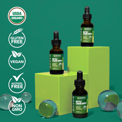 Stinging Nettle Leaf Extract Liquid Drops – Organic Immune Support & Prostate Health (1 oz)