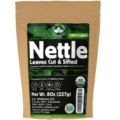 Nettle Tea 8oz Real Wild Harvest | USDA Organic Loose Leaf Urtica Dioica