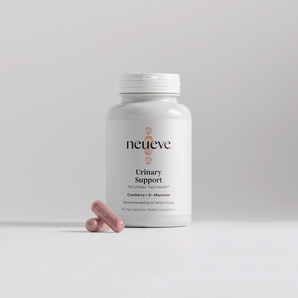 NeuEve Urinary Support Cranberry and D Mannose Supplements for Urinary Health Defense, All-Natural Ingredients | 90 Vegan Capsules