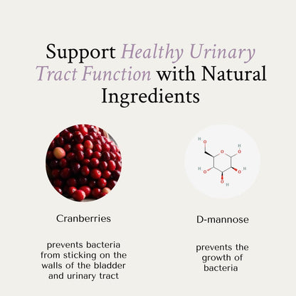 NeuEve Urinary Support Cranberry and D Mannose Supplements for Urinary Health Defense, All-Natural Ingredients | 90 Vegan Capsules