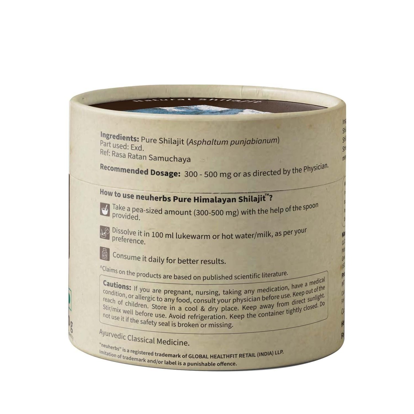 Neuherbs Shilajit Resin 20G – 75% Fulvic Acid | Energy & Immune Support