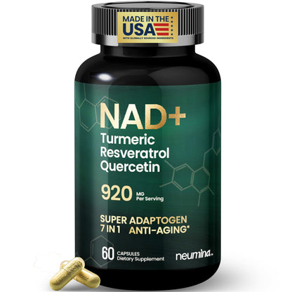 NEUMINA NAD+ 60 Capsules – 7-in-1 Anti-Aging NAD+ Complex – Made in USA