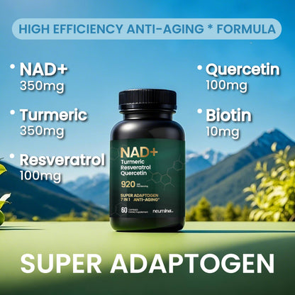 NEUMINA NAD+ 60 Capsules – 7-in-1 Anti-Aging NAD+ Complex – Made in USA