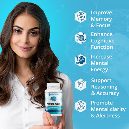 Neuro Brain Support Supplement for Memory | Focus, Clarity & Mental Speed - 60 Capsules