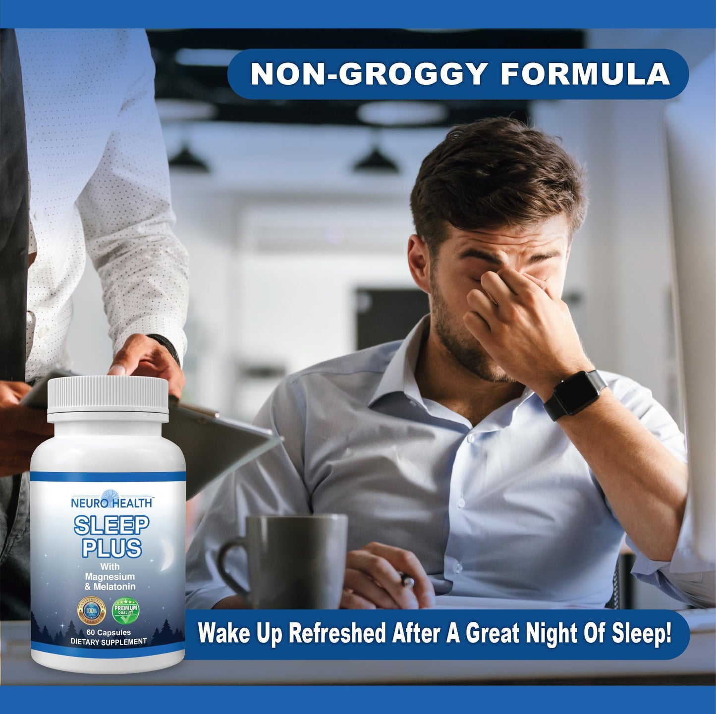 Neuro Health Sleep Plus Sleep Aid – 60 Capsules | Magnesium, Melatonin & Ashwagandha