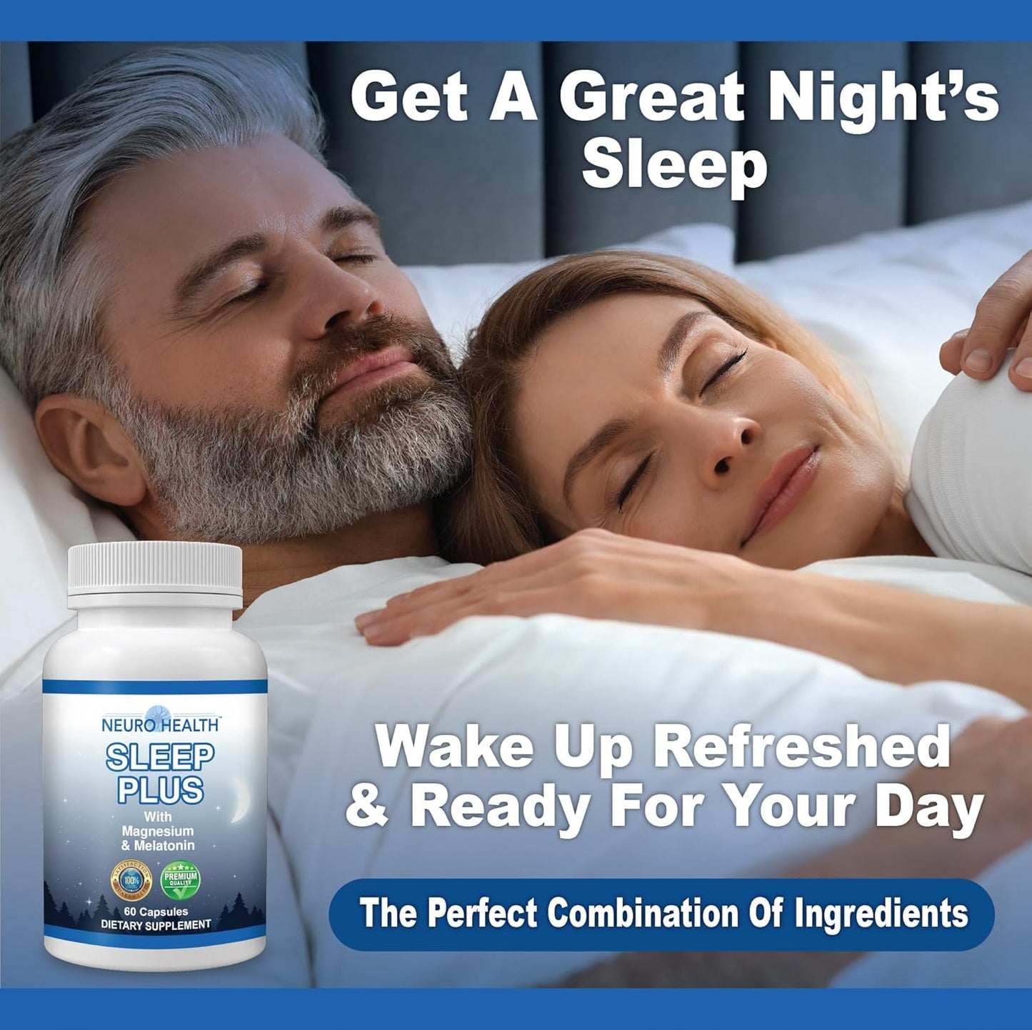 Neuro Health Sleep Plus Sleep Aid – 60 Capsules | Magnesium, Melatonin & Ashwagandha