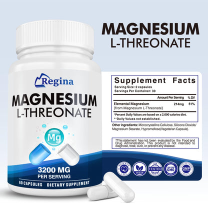 Neuro Magnesium L-Threonate Capsules | Brain Health & Focus Supplement