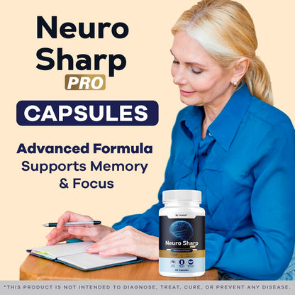 Neuro Sharp Pro - Natural Brain Supplement for Memory & Focus | 60 Capsules