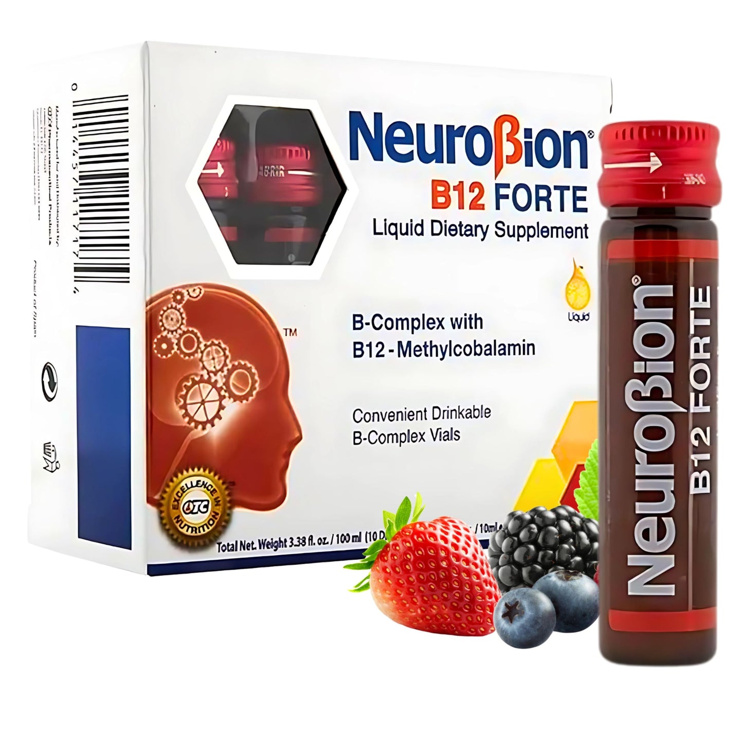 Neurobion B12 Forte 10 Vials x 10 ml – Liquid B Complex Vitamins | Packaging May Vary