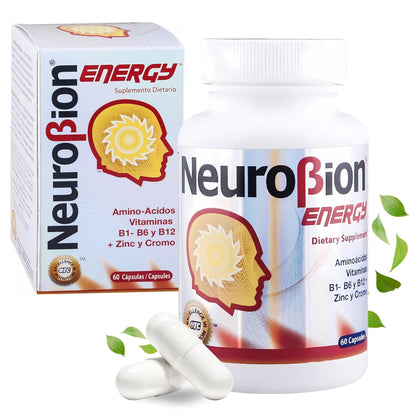 60 Caps Neurobion Energy: B Vitamins for Brain Alertness & Stamina