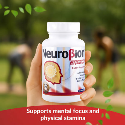 60 Caps Neurobion Energy: B Vitamins for Brain Alertness & Stamina