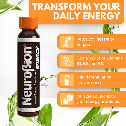 Neurobion Energy Liquid – Multivitamins + Energy Blend (10 x 25 ml)