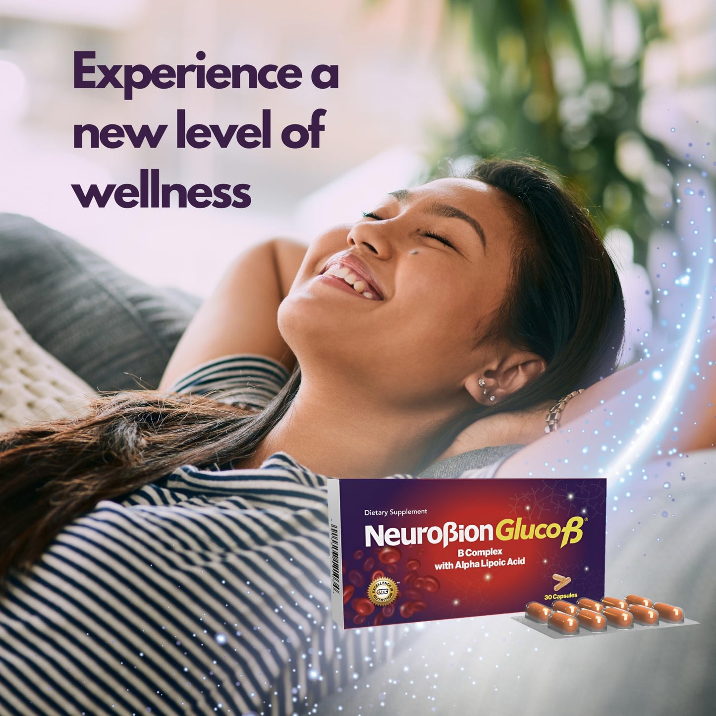 Neurobion Gluco B - B Complex with Alpha Lipoic Acid | 30 Capsules