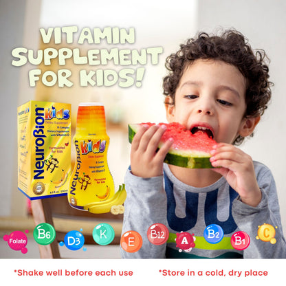 Neurobion Kids B Complex Liquid - Multivitamin for Children | 8.5 fl oz