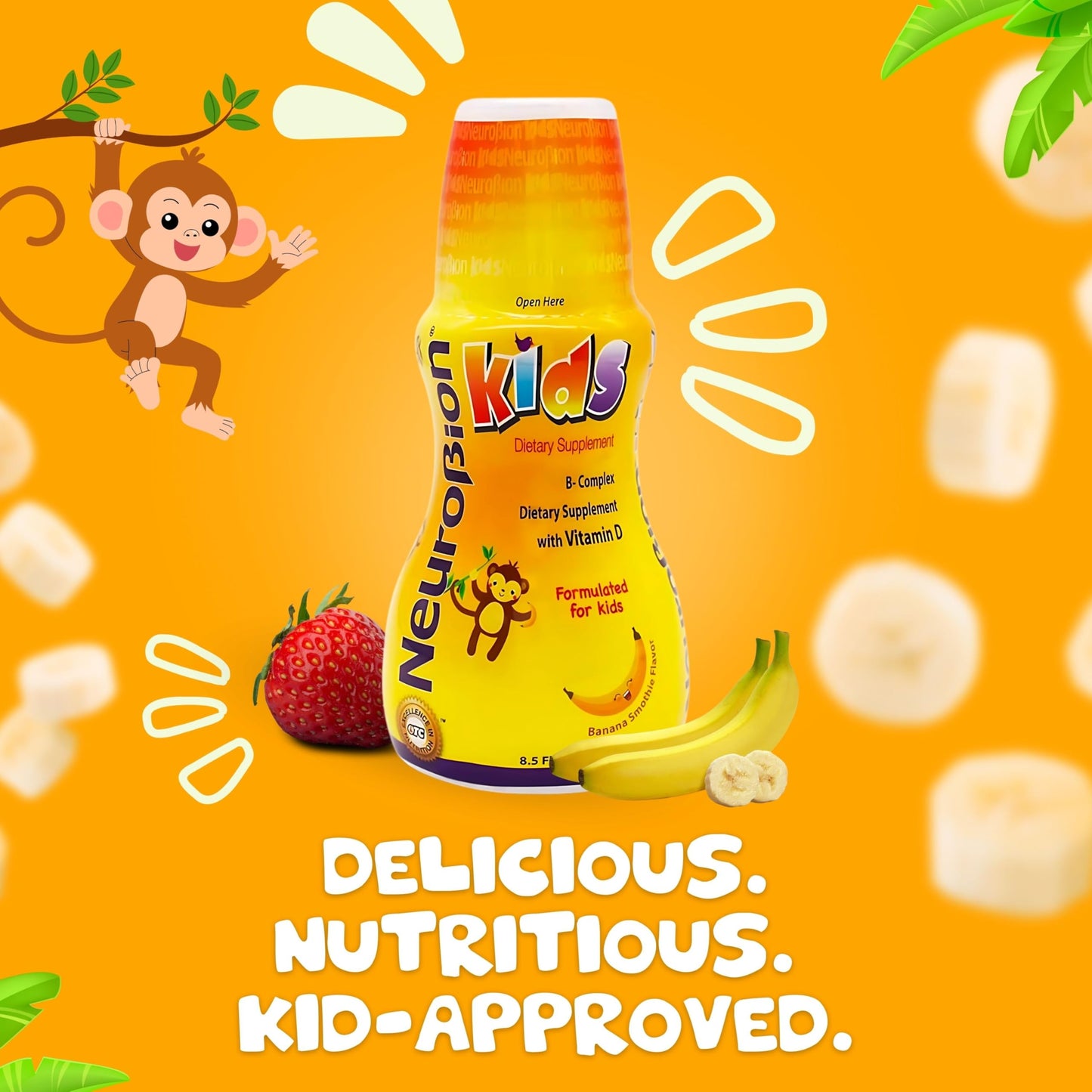 Neurobion Kids B Complex Liquid - Multivitamin for Children | 8.5 fl oz