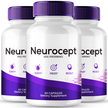 Neurocept Supplement – Brain Health Nootropics Pills (3 Pack)