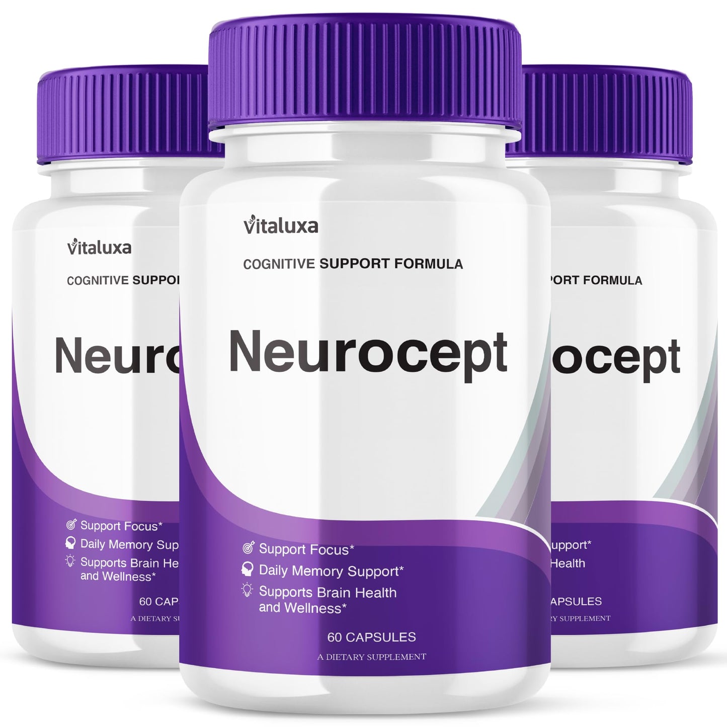 Neurocept Supplement 3-Pack – Memory & Brain Health Capsules (180 Count)