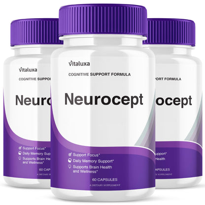 Neurocept Supplement 3-Pack – Memory & Brain Health Capsules (180 Count)