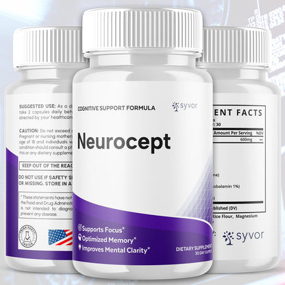Neurocept Capsules – Brain Health Supplement with All-Natural Ingredients (60 Capsules)