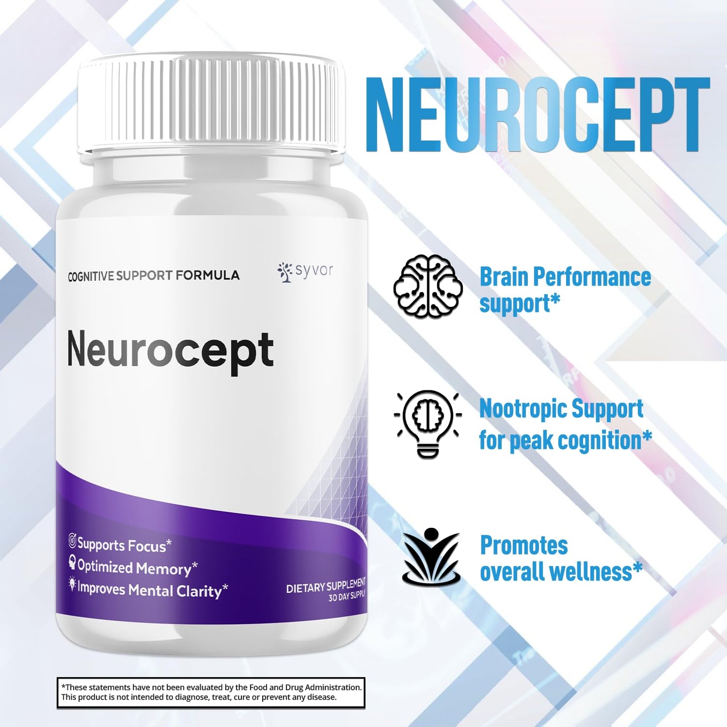 Neurocept Capsules – Brain Health Supplement with All-Natural Ingredients (60 Capsules)